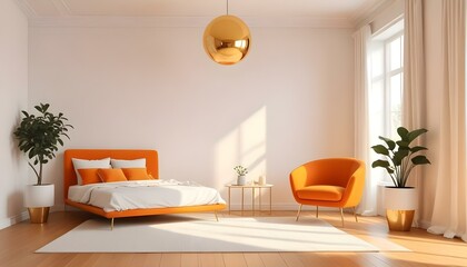 Fototapeta premium Photo interior modern design room 3d illustration