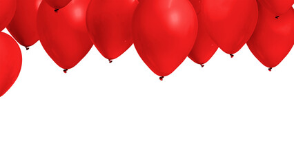 Red balloon png border, transparent background © Rawpixel.com