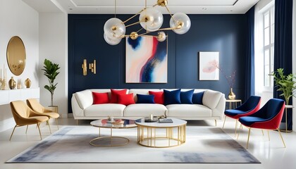 Photo interior modern design room 3d illustration