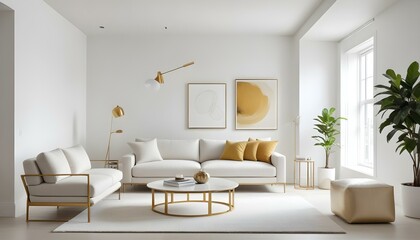 Photo interior modern design room 3d illustration