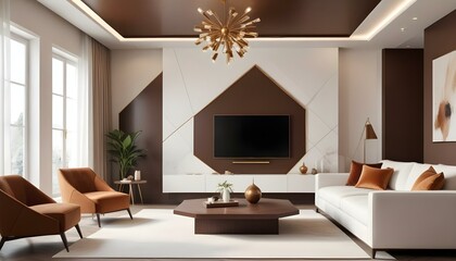 Photo interior modern design room 3d illustration