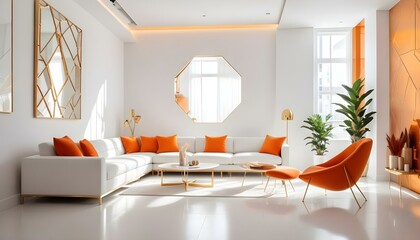 Photo interior modern design room 3d illustration