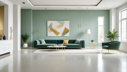 Photo interior modern design room 3d illustration