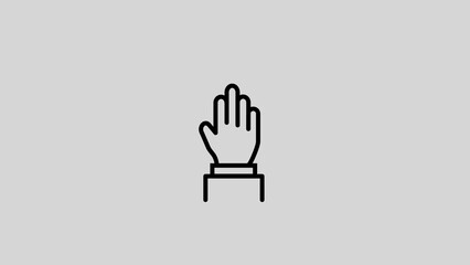 hand human up isolated icon vector illustration design