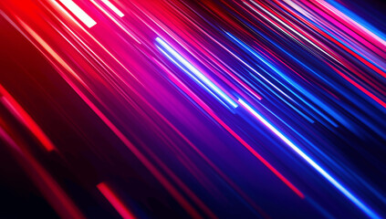 Fototapeta premium Abstract Streaks of Red and Blue Light Creating a Dynamic and Energetic Composition on a Dark Background
