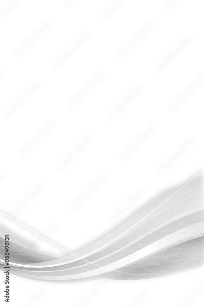 Wall mural gray curve frame template design element