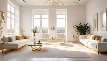 Fototapeta premium Photo interior modern design room 3d illustration