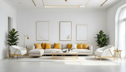 Photo interior modern design room 3d illustration