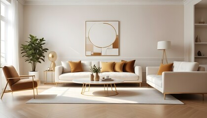 Fototapeta premium Photo interior modern design room 3d illustration