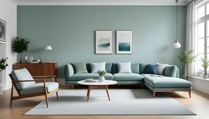 Photo interior modern design room 3d illustration