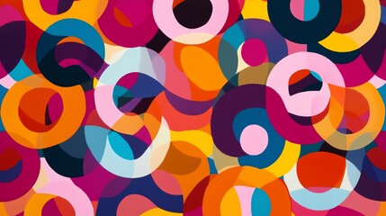 Naklejka premium Abstract background with overlapping colorful circles.