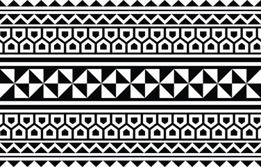 Polynesian pattern tribal tattoo border. Tribal tattoo geometric fore arm samoan band.Tattoo eps forearm samoan sleeve bracelet.Fabric seamless isolated hawaiian pattern on white background.