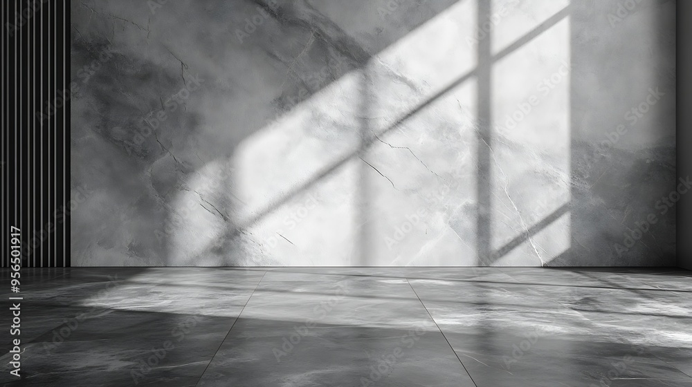 Aufkleber modern grey limestone texture background in white light polished empty wall paper luxury gray concre