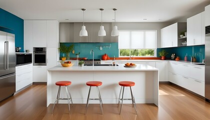 Photo interior modern design room 3d illustration