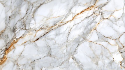 White polished finish italian statuario marble white carrara statuario marble texture background calacatta glossy marble with brown streaks across the surface stone texture for digital : Generative AI