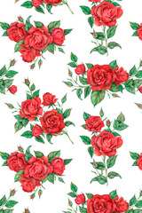 Red rose pattern png transparent background