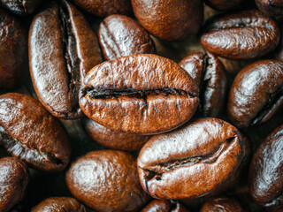 Coffee bean roasted background, Close-up of fresh roasted coffee bean, Wallpapers of  roasted coffee bean