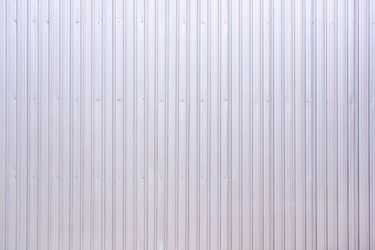 Aluminium Sheet metal Corrugated Silver Steel Exterior Wall Texture Background, Construction Material Backdrop 