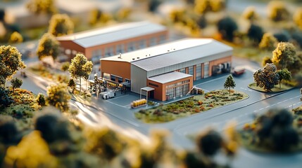 Warehouse manufacturing building and industrial park : Generative AI