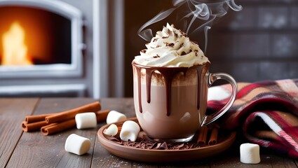 hot chocolate with whipped cream