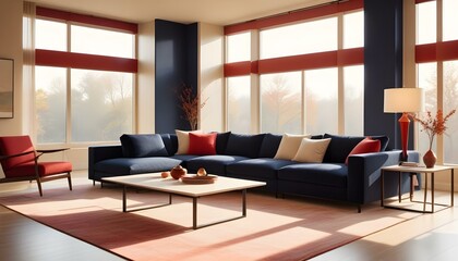 Photo interior modern design room 3d illustration