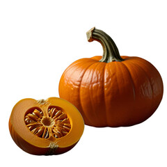 A pumpkin Isolated on a transparent background. Ai generative