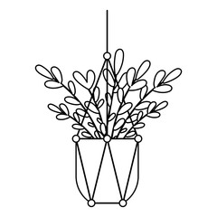 Indoor Potted Plants Line Art Illustration perfect for your design needs, for posters, patterns, borders, and backgrounds related to flowers and plants
