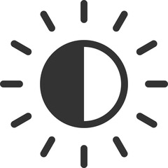 Light dimmer icon line trendy design. Electricity lamp saving energy sign. Black and white flat style.