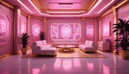 Photo interior modern design room 3d illustration