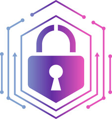 Cybersecurity lock icon representing digital data protection, network security, encryption technology, safeguarding sensitive information, preventing cyber threats, ensuring privacy, secure online com