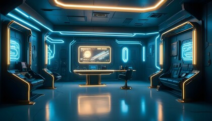 Obraz premium Photo interior modern design room 3d illustration