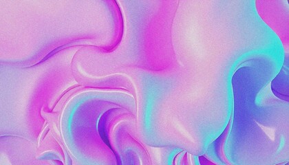 Obraz premium Colorful Holographic abstract background. Iridescent Holographic foil texture with grainy noise effect abstract purple and blue fluid shapes against a light background