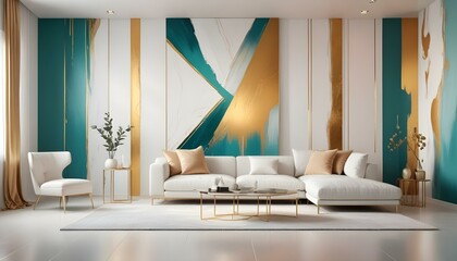 Photo interior modern design room 3d illustration