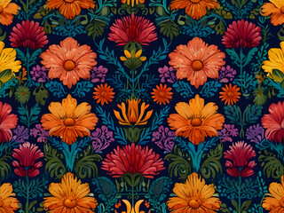 seamless floral background,Ai generated 