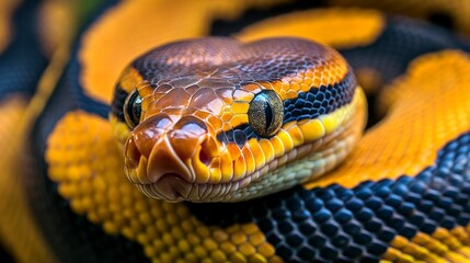 Fototapeta premium The Ball Python (Python regius) also called the Royal Python, is a python species native to West and Central Africa