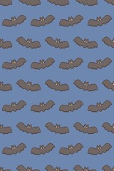 seamless pattern with halloween bats