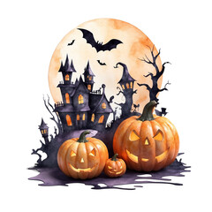 Halloween Christmas illustration, isolated on transparent background