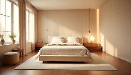 Photo interior modern design room 3d illustration