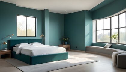 Photo interior modern design room 3d illustration