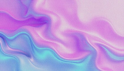 Obraz premium Colorful Holographic abstract background. Iridescent Holographic foil texture with grainy noise effect abstract purple and blue fluid shapes against a light background