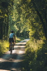 Obraz premium Cycling trip on a country road