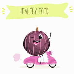 Funny Gooseberry characters. Vector hand drawn doodle style  character illustration icon design. Cute Gooseberry mascot character.