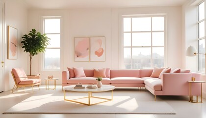 Fototapeta premium Photo interior modern design room 3d illustration