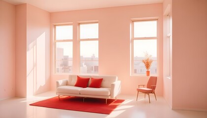 Fototapeta premium Photo interior modern design room 3d illustration