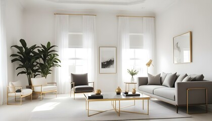 Fototapeta premium Photo interior modern design room 3d illustration