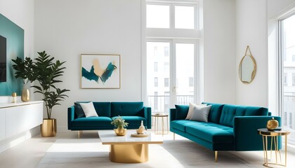 Photo interior modern design room 3d illustration