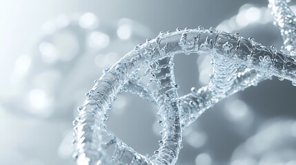 DNA medical background Biotechnology helix gene White futuristic background : Generative AI