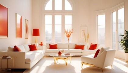 Fototapeta premium Photo interior modern design room 3d illustration