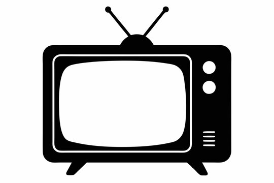 recommend clip art: television silhouette vector, tv icon symbol	
                    