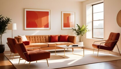 Photo interior modern design room 3d illustration